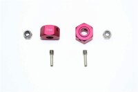 Aluminium Hex Adapters 14x7mm rot (2 Stk.)