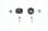 Aluminium Hex Adapters 14x9mm schwarz (2 Stk.)