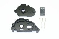 Aluminium Motorbefestigung und HZ-Abdeckung schwarz