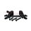 Aluminium Lenk-Set schwarz