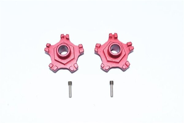 Aluminium Radadapter Hex (+6mm) rot