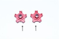 Aluminium Radadapter Hex (+6mm) rot