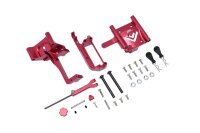 Aluminium Handbremse und Diffabdeckung mitte rot