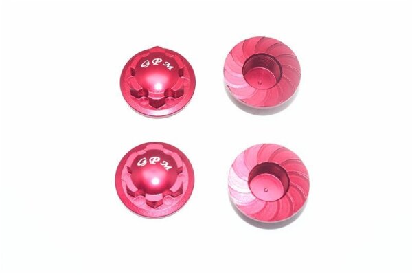 Aluminium Radnabenabdeckung rot