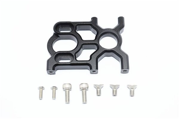 Aluminium Mitteldiffhalter mit Motorbefestigung schwarz