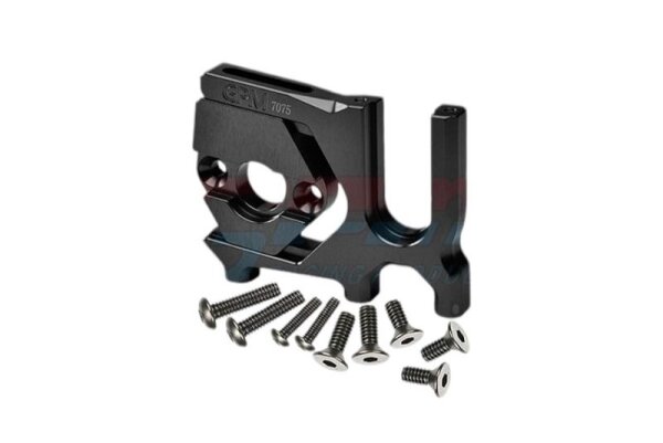 Aluminium Mitteldiffhalter mit Motorbefestigung schwarz