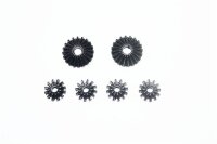 Stahl Kegelzahnräder Set gehärtet v/h/mitte (6 Stk.)