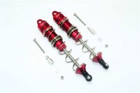 Aluminium Dämpfer 135mm hinten m. Doppelfedern rot
