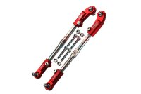Edelstahl Lenkstangen mit Aluminium Kugelpfannen rot
