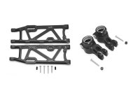 Aluminium Aufhängungs-Set hinten schwarz