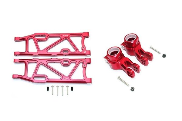 Aluminium Aufhängungs-Set hinten rot