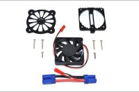 Aluminium Motorkühlkörper mit Ventilator schwarz