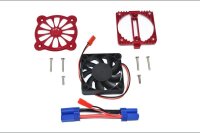 Aluminium Motorkühlkörper mit Ventilator rot