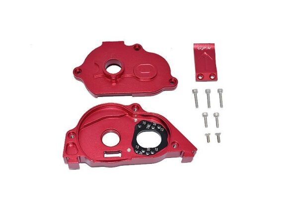 Aluminium Motorbefestigung mit Abdeckung rot