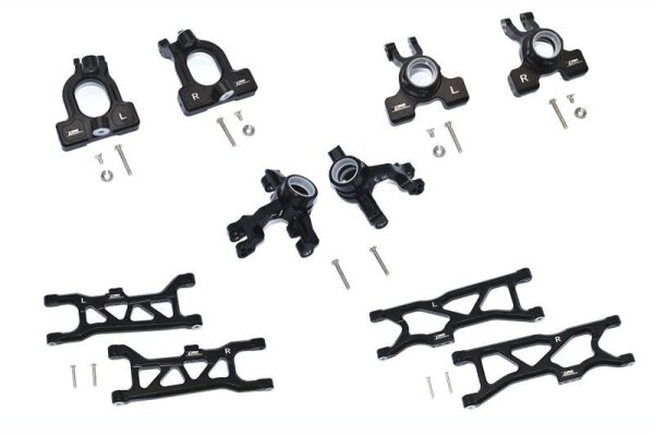 Aluminium Aufhängungs-Set v/h schwarz