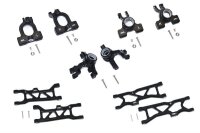 Aluminium Aufhängungs-Set v/h schwarz