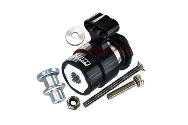 Aluminium 7075 Servo Horn 15T mit Feder schwarz