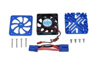 Aluminium Motorkühlkörper mit Ventilator blau