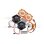 Aluminium Motorkühlkörper mit Dual-Ventilator orange