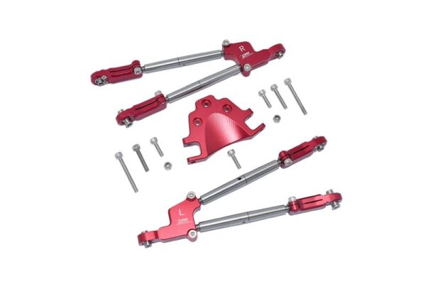 Aluminium Aufhängungs-Set oben hinten rot