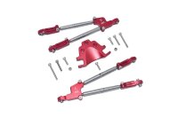 Aluminium Aufhängungs-Set oben hinten rot