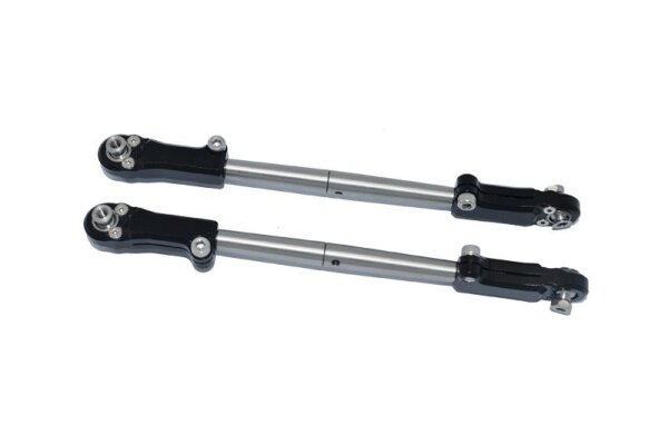 Aluminium & Edelstahl Lenkstange vorn schwarz