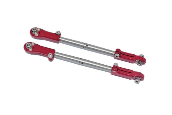 Aluminium & Edelstahl Lenkstange vorn rot