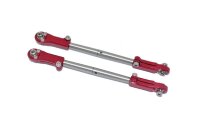 Aluminium & Edelstahl Lenkstange vorn rot