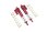 Alum. L-Shape Piggy Back Spring Dämpfer 187mm hinten rot