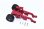 Aluminium Wheelie Bar hinten rot
