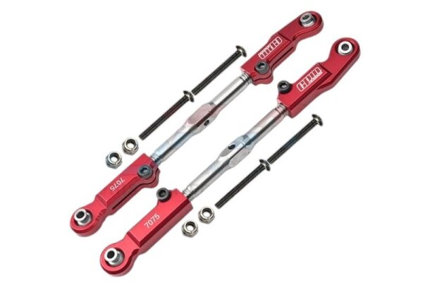 Aluminium und Edelstahl Sturzstangen hinten rot