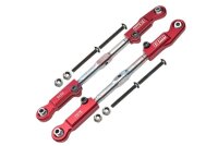 Aluminium und Edelstahl Sturzstangen hinten rot