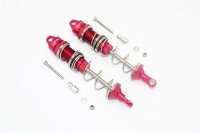 Aluminium Dämpfer m. Doppelfedern 125mm vorn rot