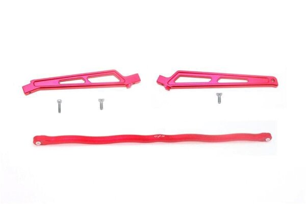 Aluminium Chassis Verstärkung Set v/h/oben rot