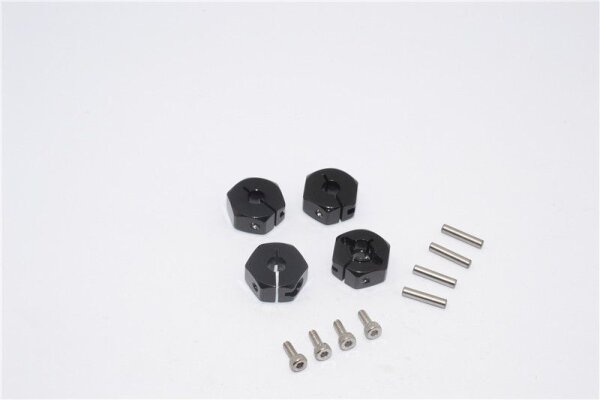 Aluminium Hex Adapter 12x6mm blau (4 Stk.)