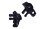 Lenkhebel 7075-T6 Aluminium hinten schwarz