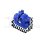Aluminium Getriebebox hinten blau