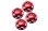 Aluminium 6061-T6 Radnabenabdeckung rot (4)