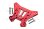Aluminium 7075-T6 Dämpfersteher hinten rot
