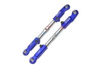 Aluminium & Edelstahl Spurstange oben vorne blau