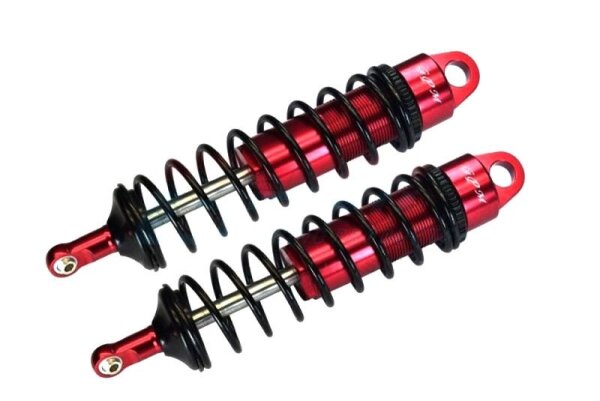 Alum. 6061-T6 Dämpfer 128mm, 6mm Dämpferstange vo. rot