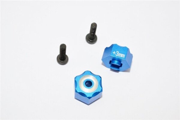 Aluminium Hex Adapter +3mm blau