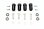 Aluminium Hex Adapter 23mm schwarz (4 Stk.)