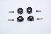 Aluminium Hex Adapter 6mm schwarz (4 Stk.)