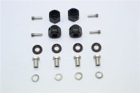 Aluminium Hex Adapter 9mm schwarz (4 Stk.)