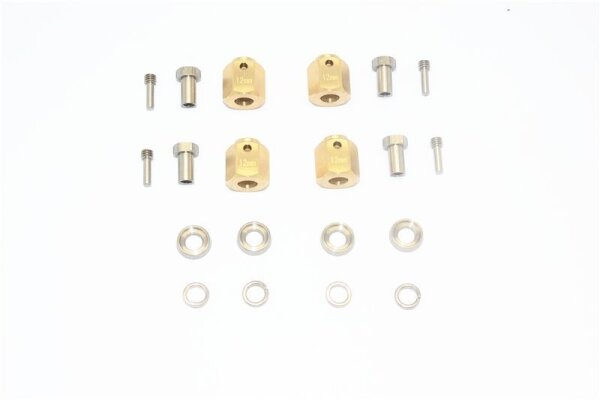 Messing Hex Adapter 12mm (4 Stk.)