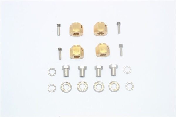 Messing Hex Adapter 9mm (4 Stk.)