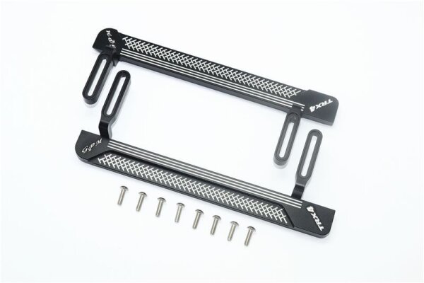 Aluminium Trittbrett seitlich (Muster B) schwarz