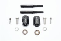 Stahl Radachse gehärtet mit Hex +17mm schwarz