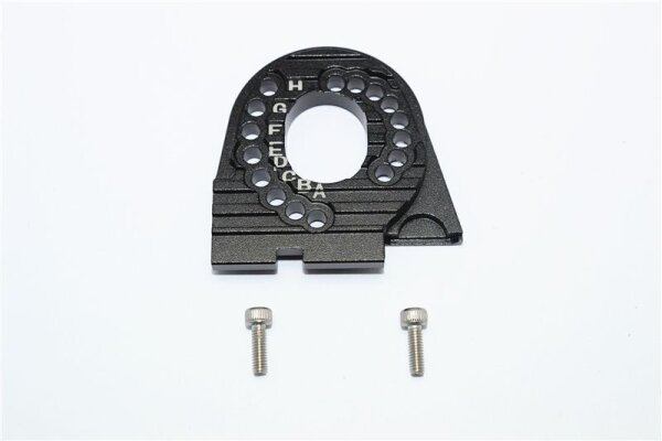Aluminium Motorplatte schwarz